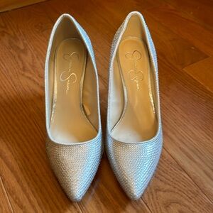 Jessica Simpson rhinestone look pumps size  8.5 worn once